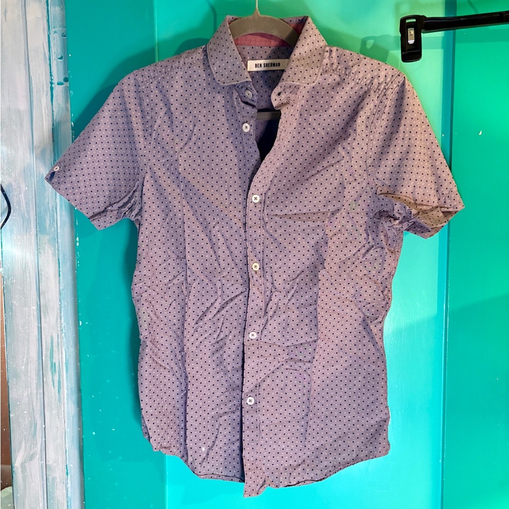 Ben Sherman Men's Patterned Short Sleeve Shirt